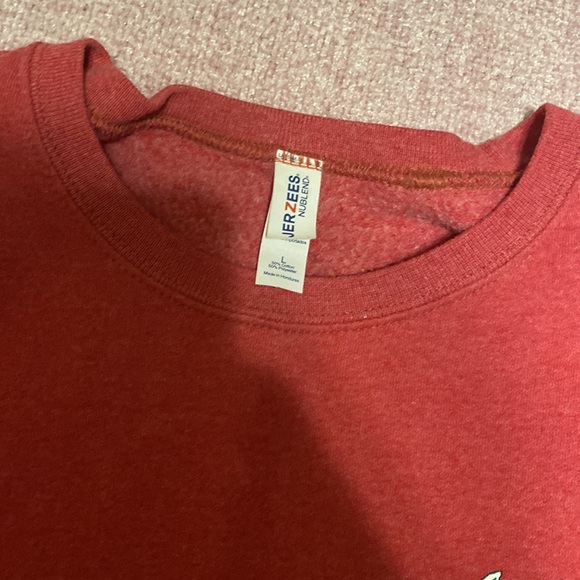 JERZEES MENS SWEATSHIRT SIZE L PINK COLOR IN EXCELLENT CONDITION - Picture 2 of 5